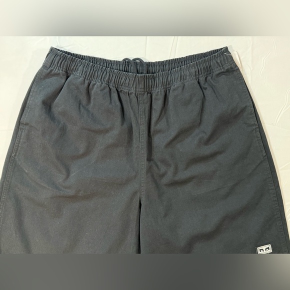 OBEY Men's Black elastic waist shorts size L - Picture 7 of 11